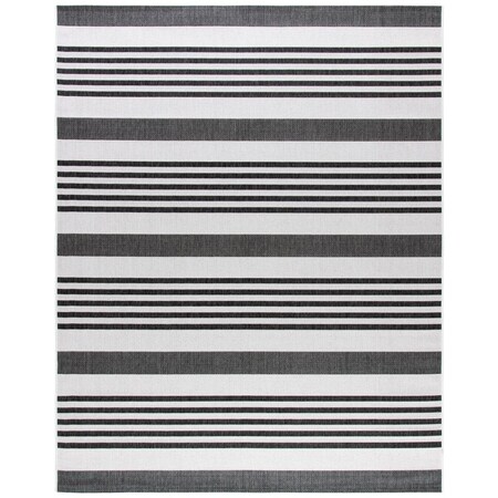Safavieh 6 ft.-7 in. x 9 ft. x 2 in. Beach House Rectangle Rug - Light Grey & Charcoal BHS222F-6